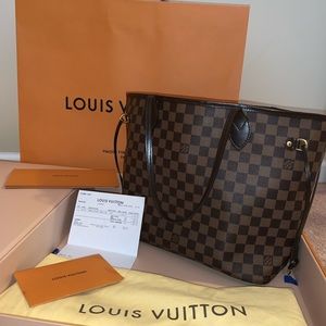 Louis Vuitton Neverfull MM Azure Pink Lining